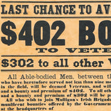 Mulligan's Brigade Civil War Recruiting Poster