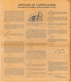 Articles of Capitulation Pictorial 1781