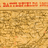 Civil War Battlefields Map Poster [large poster size]