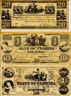 Florida Replica Currency 1832-1863