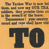 Freemen of Tennesee to Arms Recruiting Poster