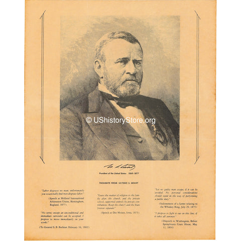 Ulysses S. Grant - Portrait and Thoughts