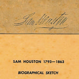 Sam Houston - Portrait and Thoughts