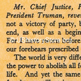 President John F. Kennedy's Inaugural Address 1961 [small poster size]