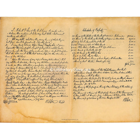 Last Will and Testimate of Robert E. Lee 1846