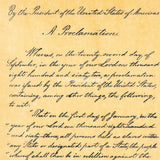 Abraham Lincoln - Emancipation Proclamation 1863