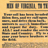 Men of Virginia Civil War Recruiting Poster 1861
