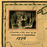 Revolutionary War Battlefields Map [small poster size]