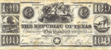 Republic of Texas Replica Currency 1838-1841
