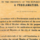 Texas History poster - depicts 3 documents - 1835 - 1845