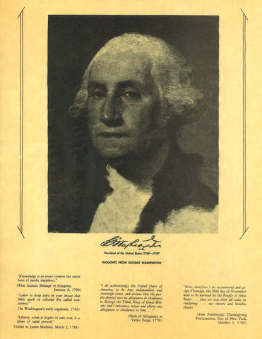 George Washington - Portrait and Thoughts – ushistoryposters.com